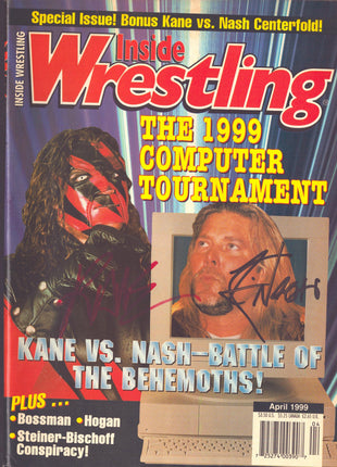 Kane & Kevin Nash dual signed Inside Wrestling Magazine April 1999