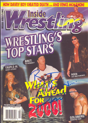Bret Hart signed Inside Wrestling Magazine February 2000