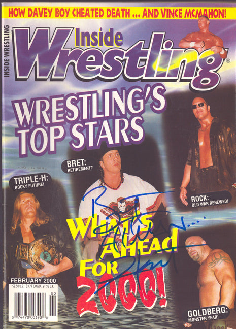 Bret Hart signed Inside Wrestling Magazine February 2000