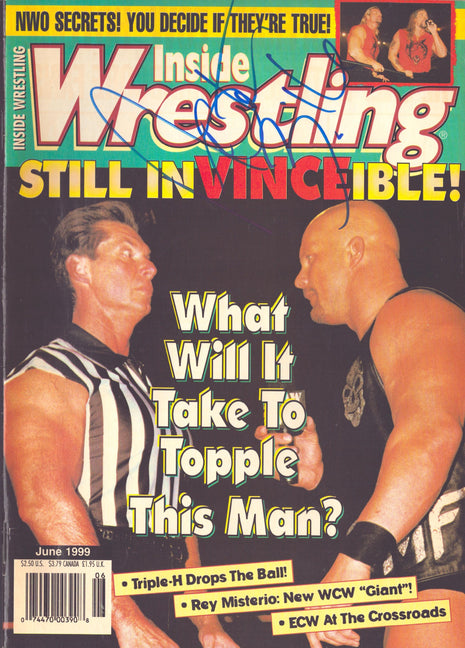 Steve Austin signed Inside Wrestling Magazine June 1999