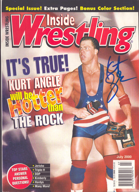 Kurt Angle signed Inside Wrestling Magazine July 2000