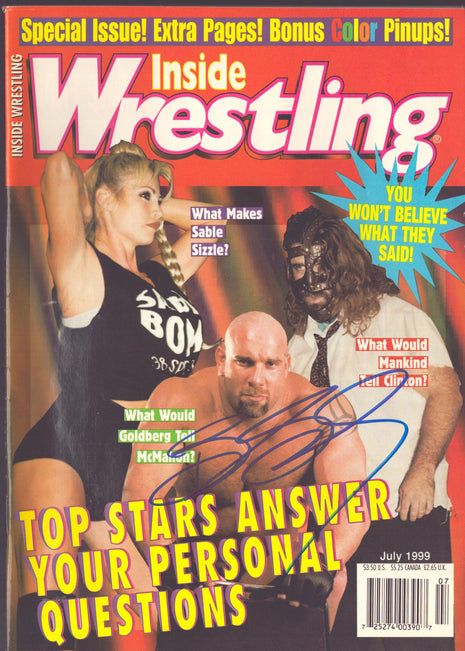 Bill Goldberg signed Inside Wrestling Magazine July 1999