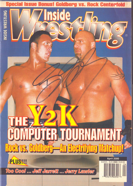 Bill Goldberg signed Inside Wrestling Magazine April 2000