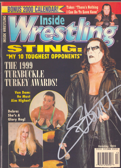 Sting signed Inside Wrestling Magazine Holiday 1999