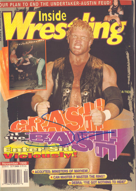 Sid Vicious signed Inside Wrestling Magazine November 1999