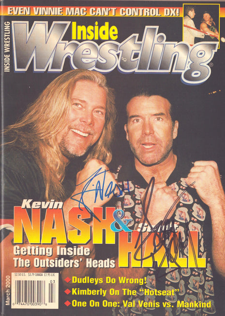 Scott Hall & Kevin Nash dual signed Inside Wrestling Magazine March 2000
