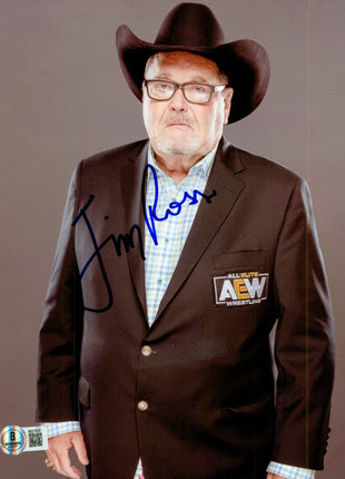 Jim Ross signed 8x10 Photo (w/ Beckett)