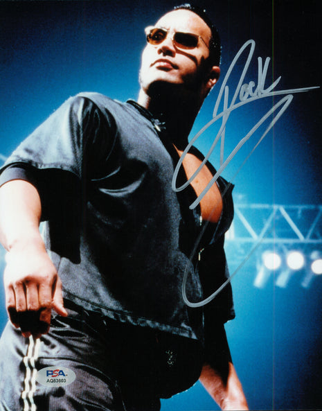 The Rock signed 8x10 Photo (w/ PSA)