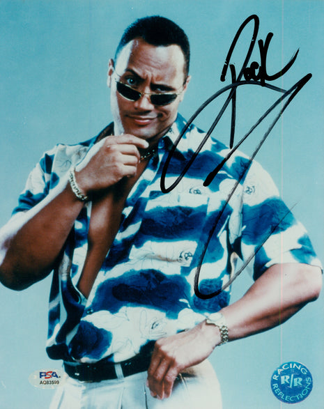 The Rock signed 8x10 Photo (w/ PSA)