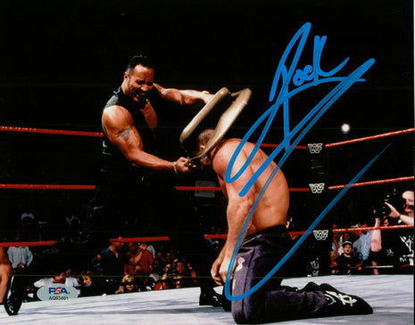 The Rock signed 8x10 Photo (w/ PSA)