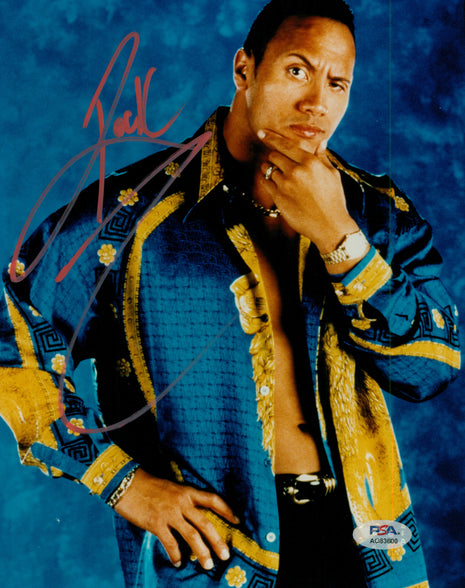 The Rock signed 8x10 Photo (w/ PSA)