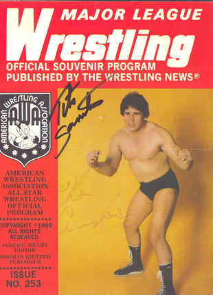 Tito Santana & The Crusher dual signed Major League Wrestling Program Issue 253