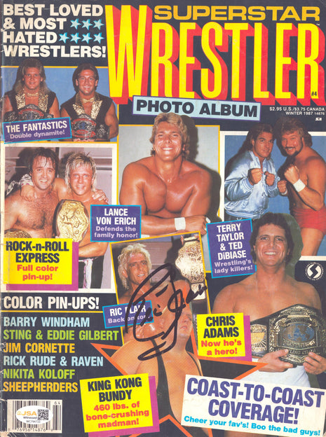 Ric Flair signed Superstar Wrestler Magazine Winter 1987 (w/ JSA)