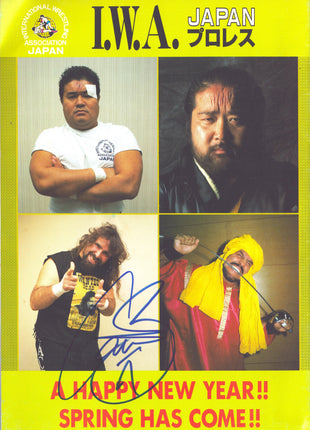 Cactus Jack signed IWA Japan Program 1996