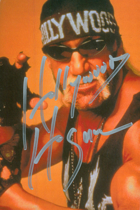 Hollywood Hogan signed 4x6 Photo Card