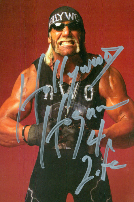 Hollywood Hogan signed 4x6 Photo Card