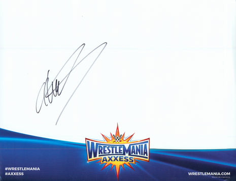 Apollo Crews signed WWE WrestleMania Axxess Placemat