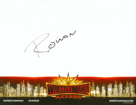 Rowan signed WWE WrestleMania Axxess Placemat