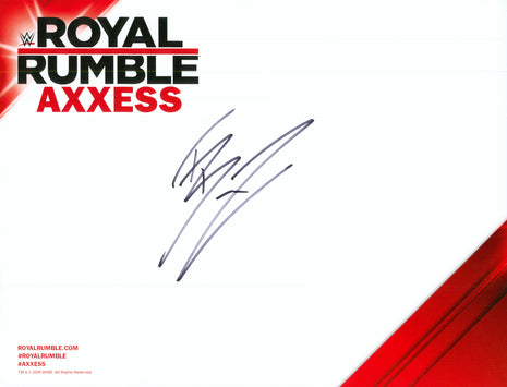 Tyler Breeze signed WWE Royal Rumble Axxess Placemat