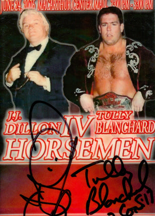 JJ Dillon & Tully Blanchard dual signed VIP Badge