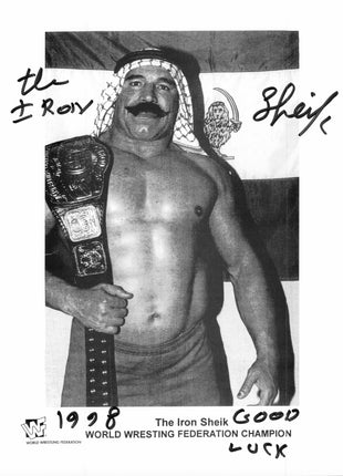 Iron Sheik signed 8x10 Photo