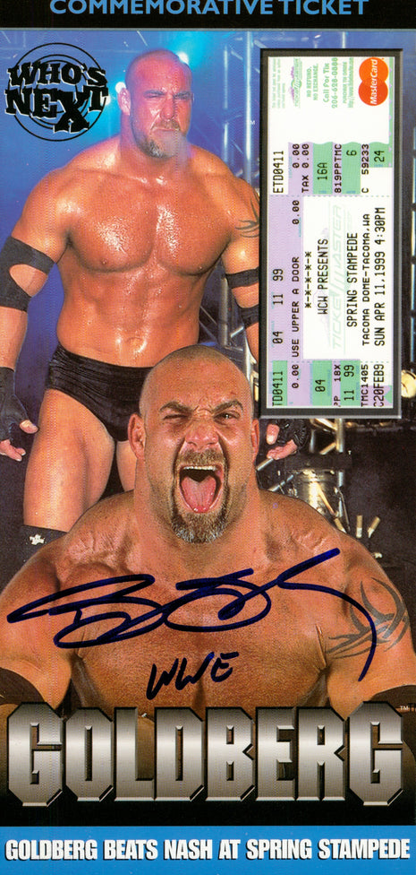 Bill Goldberg signed Commemorative Ticket (Spring Stampede) #786/10000