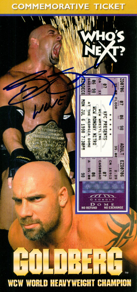 Bill Goldberg signed Commemorative Ticket (Monday Nitro) #3061/10000