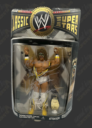 Ultimate Warrior signed WWE Jakks Classic Superstars Action Figure