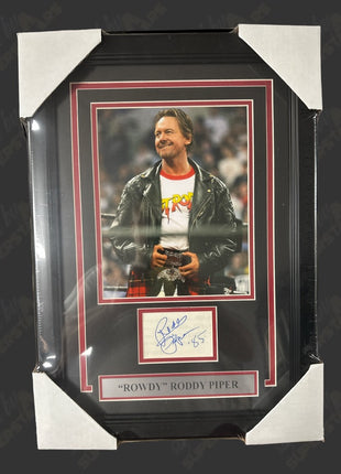 Rowdy Roddy Piper signed Framed Plaque