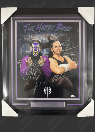 Matt Hardy & Jeff Hardy signed Framed Plaque (w/ JSA)