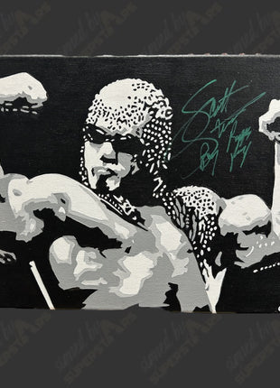 Scott Steiner signed 11x14 Hand Painted Canvas Art