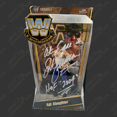 Sgt Slaughter signed WWE Legends Series 1 Action Figure