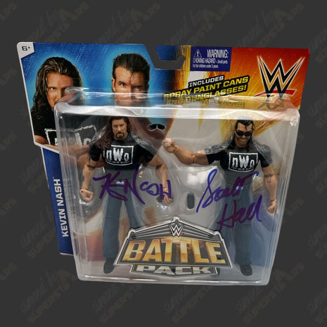 Scott Hall & Kevin Nash dual signed WWE Battle Pack Action Figure 2pack