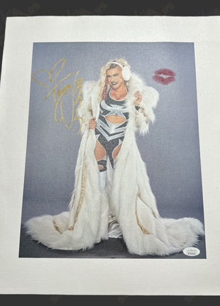 Taya Valkyrie signed & kissed 16x20 Canvas (w/ JSA)