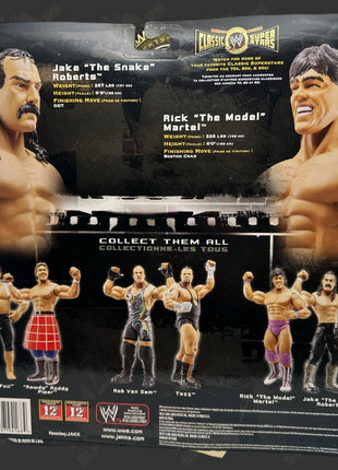 Jake Roberts signed WWE Jakks Classic Superstars Action Figure 2-pack