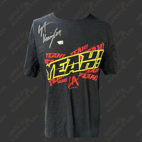 LA Knight signed WWE T-Shirt (w/ Fanatics) (Size: Large)