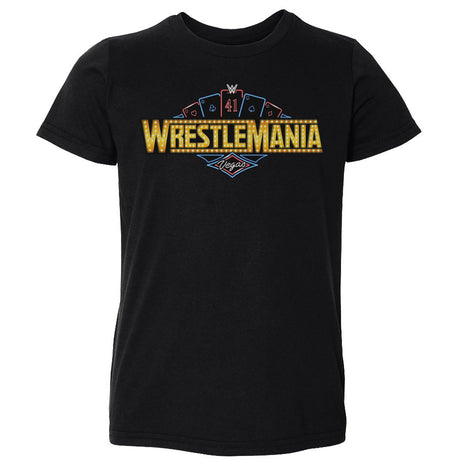 Wrestlemania 41 Las Vegas Logo WWE Kids Toddler T-Shirt