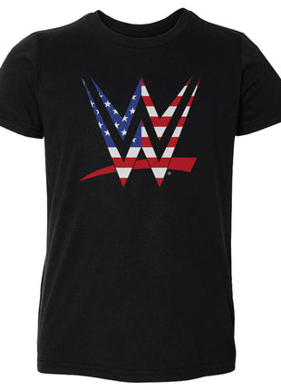 WWE Logo American Flag Kids Toddler WWE T-Shirt