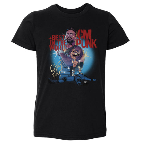 CM Punk Stencil Kids Toddler WWE T-Shirt