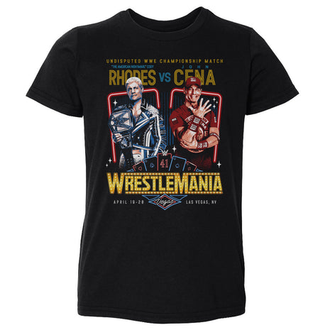 Wrestlemania 41 Cody Rhodes Vs. John Cena WWE Kids Toddler T-Shirt