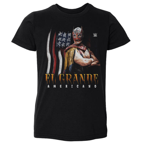 El Grande Americano WWE Flag Grunge Kids Toddler WWE T-Shirt