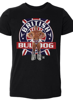 British Bulldog Flag Pose Kids Toddler WWE T-Shirt