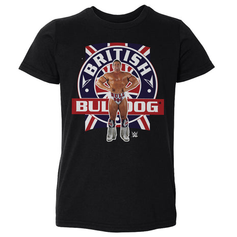 British Bulldog Flag Pose Kids Toddler WWE T-Shirt