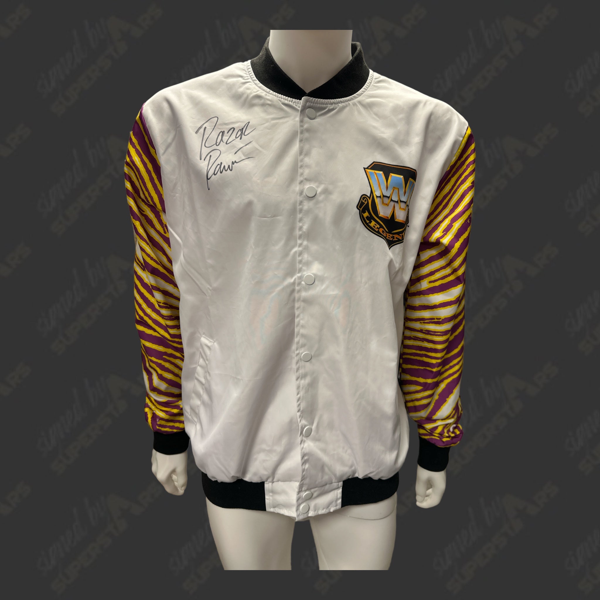 Razor Ramon Autograph Razor Ramon signed Chalk Line WWE Jacket (Size: ) – Signed By Superstars
