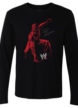 Rey Mysterio Illustration Men's WWE Long Sleeve T-Shirt