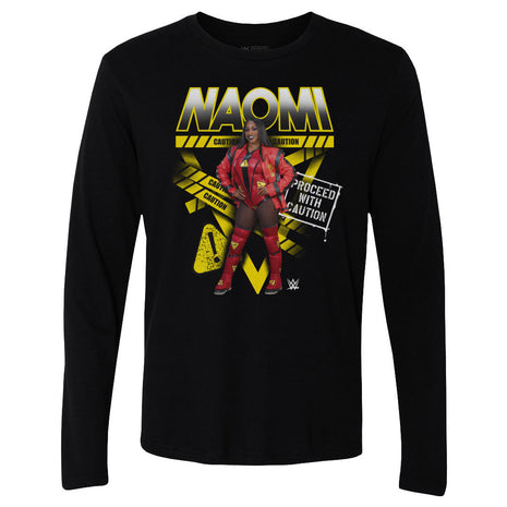 Naomi Caution WWE Caution Tape Men's WWE Long Sleeve T-Shirt