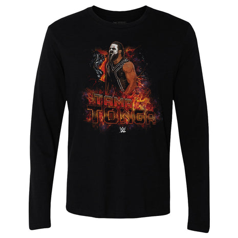 Tama Tonga WWE Flames Men's WWE Long Sleeve T-Shirt