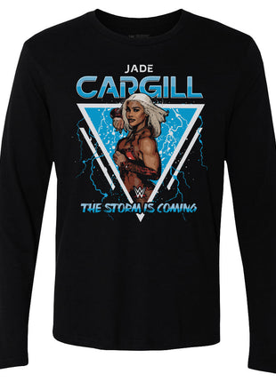 Jade Cargill Storm Is Coming Men's WWE Long Sleeve T-Shirt