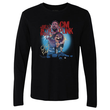 CM Punk Stencil Men's WWE Long Sleeve T-Shirt