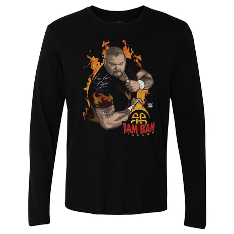 Bam Bam Bigelow Flames Pose WHT